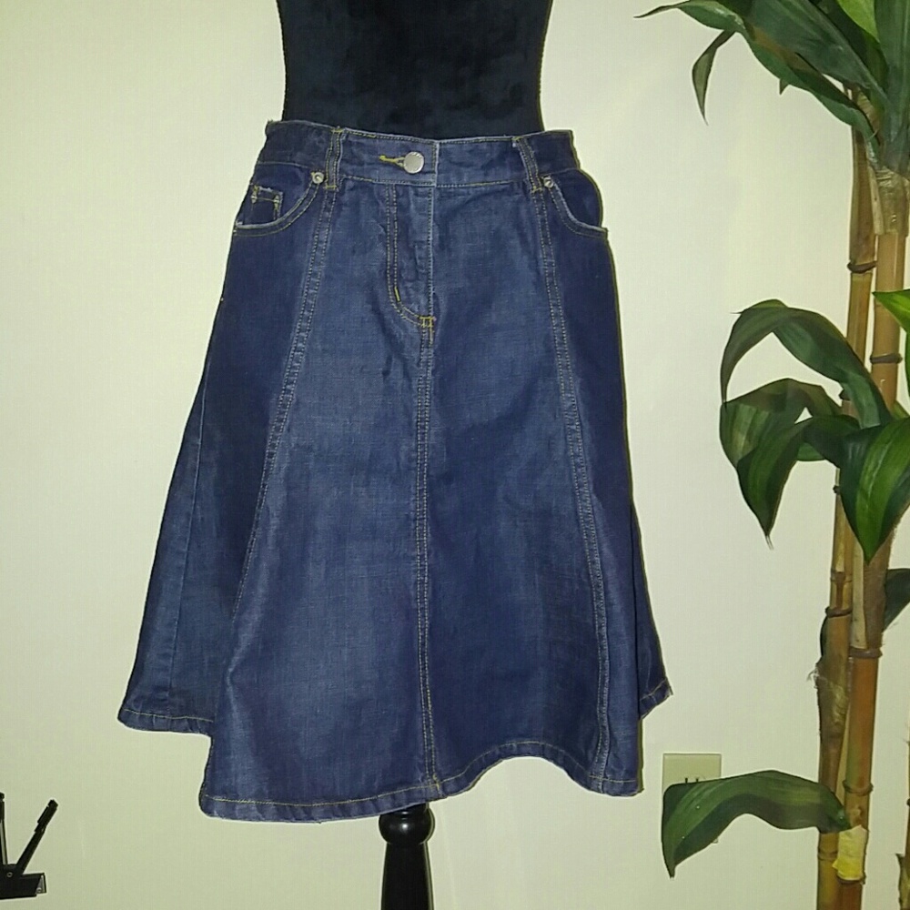 Isaac Mizrahi denim skirt